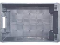 Ящик пластиковый сплошной, 600х400х250 мм, серый [125-2]