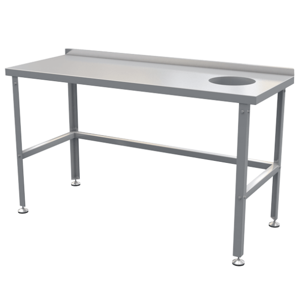 Стол для отходов из нержавеющей стали 870x1500x600 [14935]