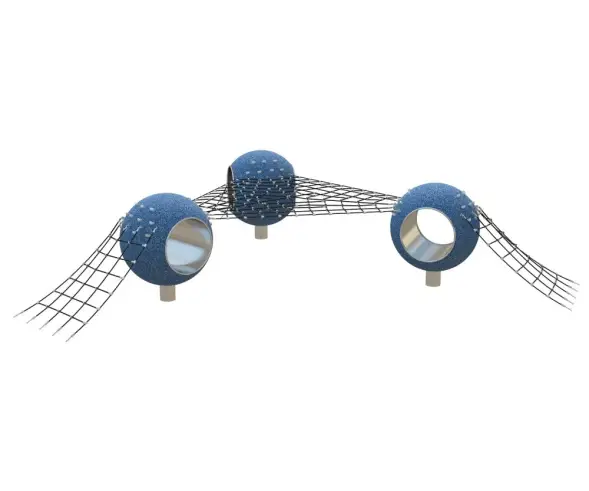 Сфера из EPDM крошки «Баббл Роуп - 4» с канатами