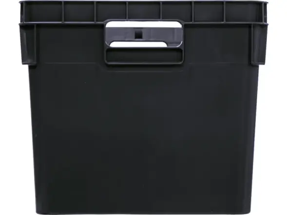 Ящик пластиковый сплошной, 600x400x340 мм, 60 л, черный [4-6434-1]