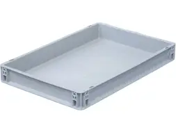 Ящик пластиковый сплошной SPK, 600x400x75 мм, 18 л, серый [SPK 6075]
