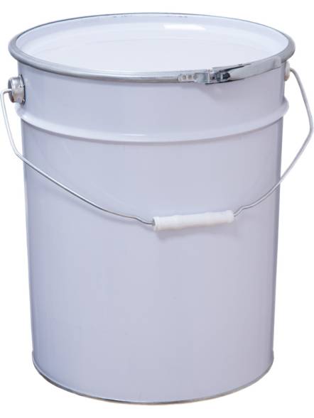 Ведро металлическое с внутренним покрытием, 20 л, крышка-обруч, белый [2141]