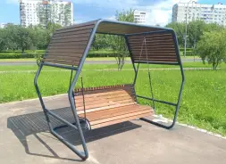 Садово-парковые качели «Грани Вуд» Лиственница