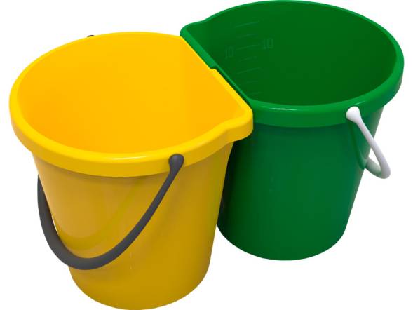 Система многофункциональная для уборки и отходов, 24л, желтый, зеленый