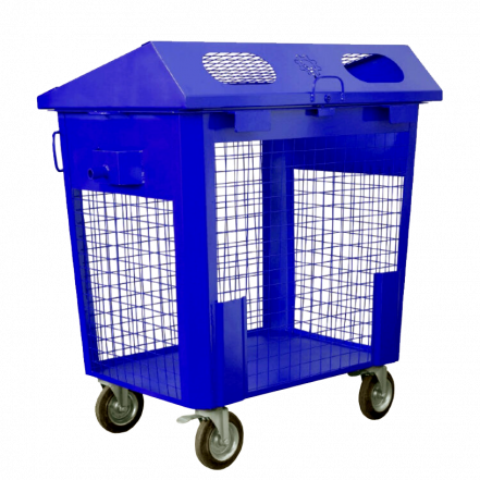 Контейнер металлический для мусора сетчатый, 800 л (0.8 м³), синий [КМС0,8/12]