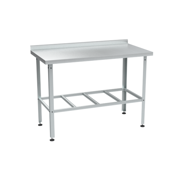 Стол из нержавейки разделочный с бортом 870x1200x600 [15336]