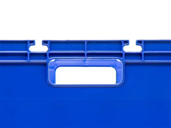 Ящик пластиковый сплошной, 600x400x340 мм, 60 л, синий [4-6434-1]