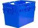 Ящик пластиковый сплошной, 600x400x340 мм, 60 л, синий [4-6434-1]