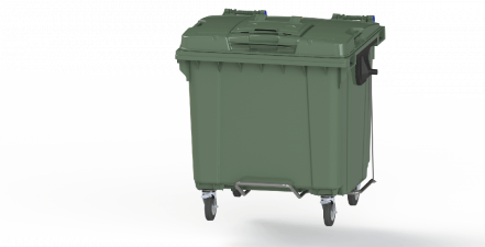 Контейнер пластиковый для мусора (ТБО/ТКО), 1100 л