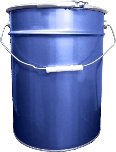 Ведро металлическое с покрытием, 20 л, крышка-обруч, синий [2143]