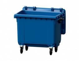 Контейнер пластиковый для мусора (ТБО/ТКО) с крышкой на колесах, 660 л