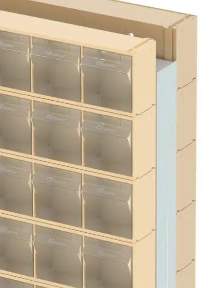 Стойка бежевая двусторонняя напольная Стелла-техник 406-00-10-03-B