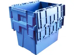 Ящик пластиковый сплошной с крышкой SPKM, 400x300x230 мм, 24 л, синий [SPKM 4320-1]