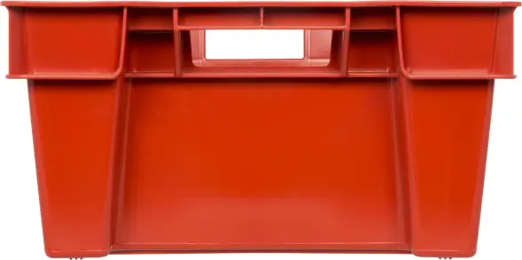 Ящик пластиковый сплошной, 600x400x200 мм, 35 л, красный [206]
