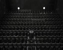 Ящик пластиковый для гидропонной выгонки с клапаном, 600х400х190 мм, черный [600400190-04К]