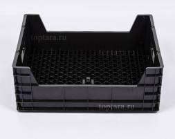 Ящик пластиковый для гидропонной выгонки с клапаном, 600х400х190 мм, черный [600400190-04К]