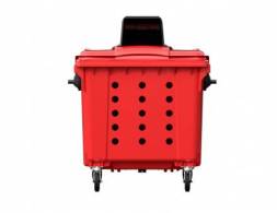 Контейнер пластиковый для мусора (ТБО/ТКО) перфорированный, 1100 л