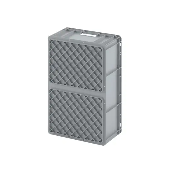 Евроконтейнер ЕС-6422.3 с усиленным дном и открытыми ручками, 600х400х220 мм