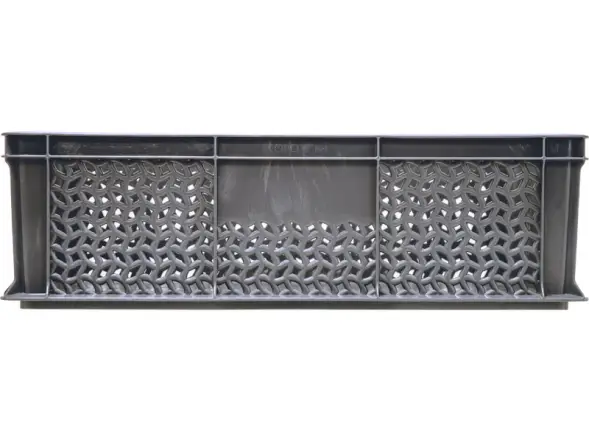 Ящик пластиковый перфорированный, 600x400x180 мм, 35 л, серый [706.02.02 м]