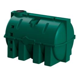Емкость пластиковая горизонтальная для хранения воды и дизельного топлива, 10000 л, зеленый [TG10000S2]