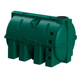 Емкость пластиковая горизонтальная для хранения воды и дизельного топлива, 10000 л, зеленый [TG10000S2]