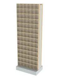 Стойка бежевая двусторонняя напольная Стелла-техник 406-00-14-00-B