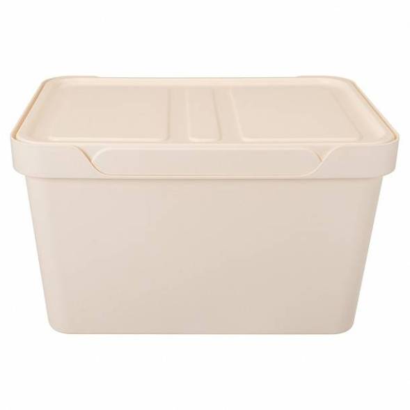 Ящик с крышкой универсальный Luxe, 18л, бежевый