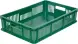 Ящик пластиковый перфорированный, 600×400×140 мм, 27 л, зелёный [705.02.01]