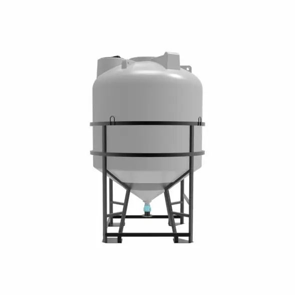 Емкость ЦКТ 5000 л с патрубком 90мм с фланцем белая в обрешетке