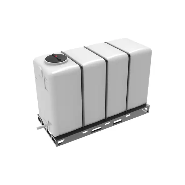 Емкость KR 4000л под плотность до 1.5 г/см3 белая в обрешетке (полный слив)