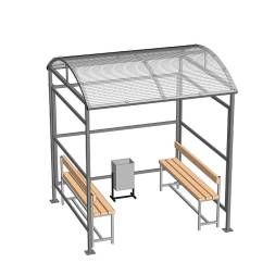 Павильон для курения Поликарбонат 2 м, без обшивки стен