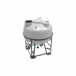 Емкость ЦКТ 3000 л с патрубком 110мм с фланцем белая в обрешетке