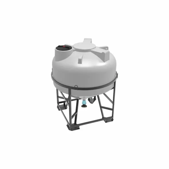 Емкость ЦКТ 3000 л с патрубком 110мм с фланцем белая в обрешетке