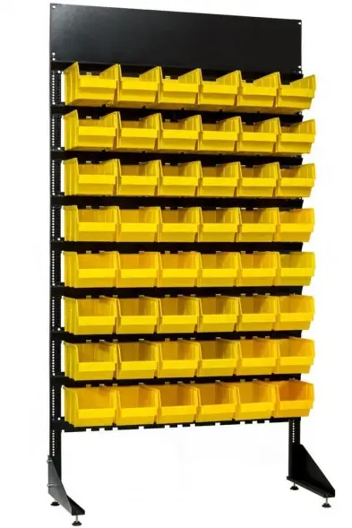 Стеллаж с пластиковыми ящиками 1801-0/0/8п G