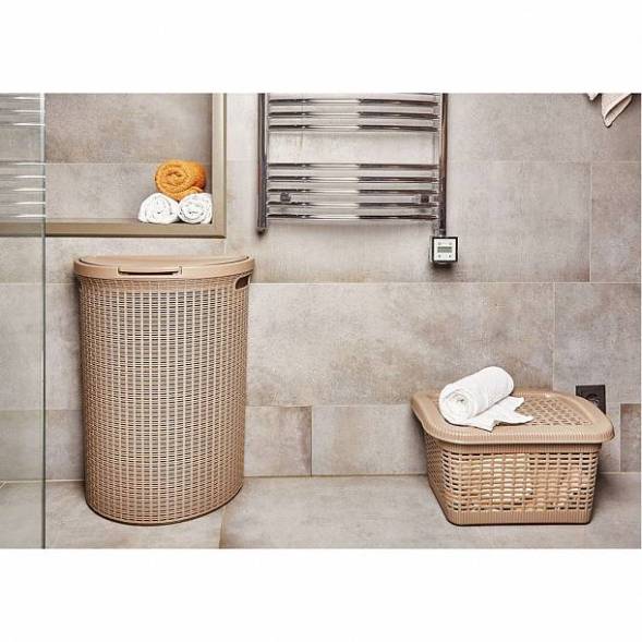 Корзина для белья Eco Style, 45л, белый