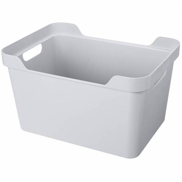 Ящик с крышкой универсальный Luxe, 18л, светло-серый