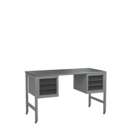 Верстак 1500 с 2 подвесными тумбами и колёсами [17943]