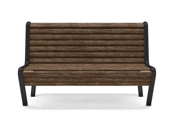 Скамейка стальная «Яуза» В 1.2 двухсторонняя 1,8 м