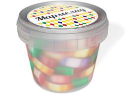 Контейнер пластиковый круглый, 365мл, 95 мм, прозрачный