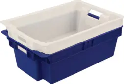 Ящик пластиковый сплошной с гладким дном, 600x400x200 мм, 35 л, белый [206 (1,7)]