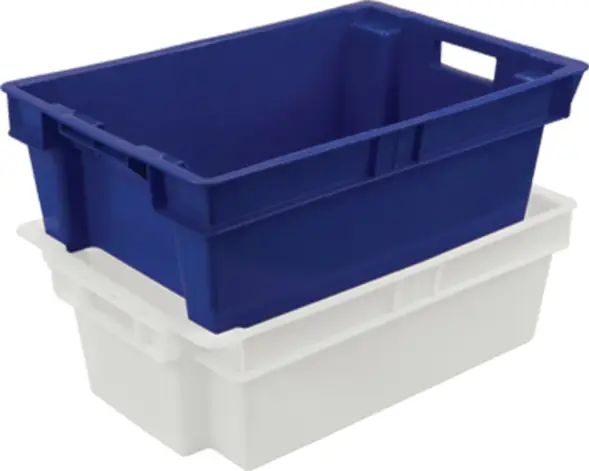 Ящик пластиковый сплошной с гладким дном, 600x400x200 мм, 35 л, белый [206 (1,7)]