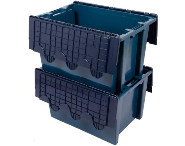 Ящик 600х400х365 с распашной несъёмной крышкой сплошной