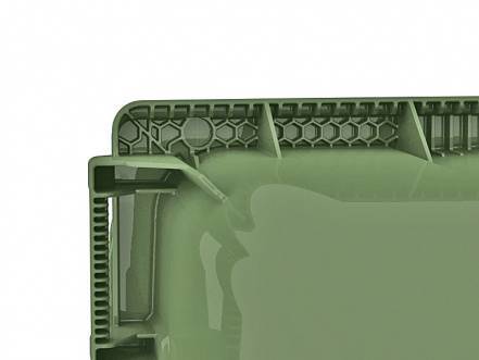 Контейнер пластиковый для мусора (ТБО/ТКО) с крышкой на колесах, 1100 л