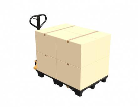 Паллет (поддон) пластиковый перфорированный на ножках, 1200х800х140 мм, ЭКО, черный [02.102.99R]