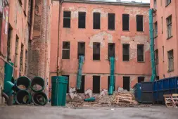 Мусоросброс секция прямая (усиленная) зеленый, без цепей