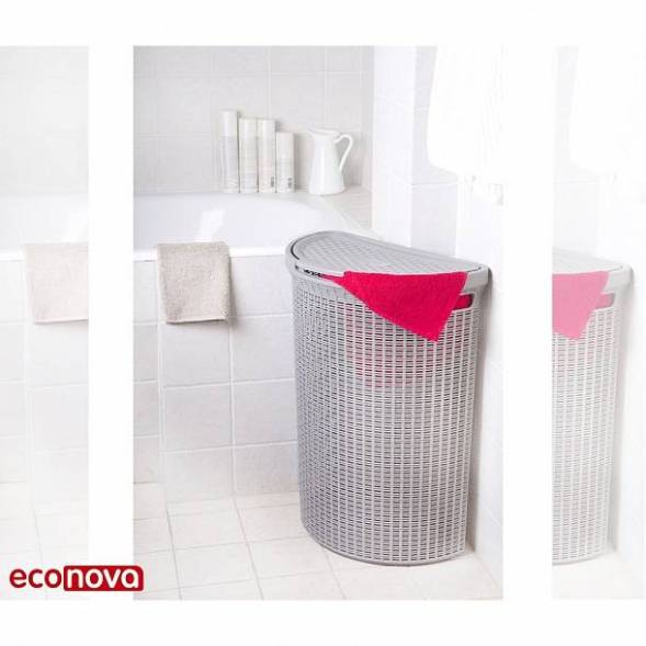 Корзина для белья Eco Style, 45л, коричневый