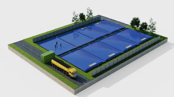 Емкость мягкая ПВХ 20 кубов для КАС красный