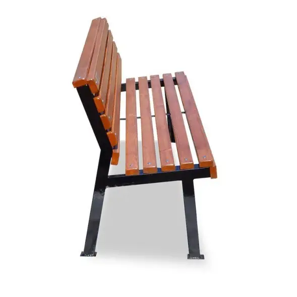 Скамейка стальная «Модерн» без подлокотников 3,0 м (3 опоры)