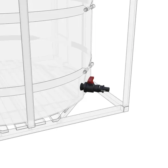 Сливной кран G2 с БРС комплект для установки на одну емкость