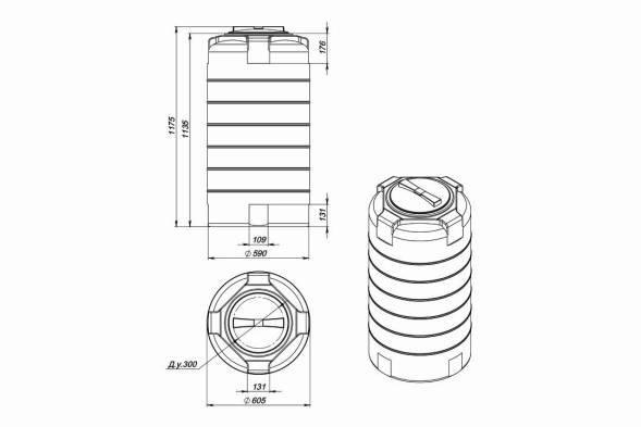 Емкость T 300 зеленый